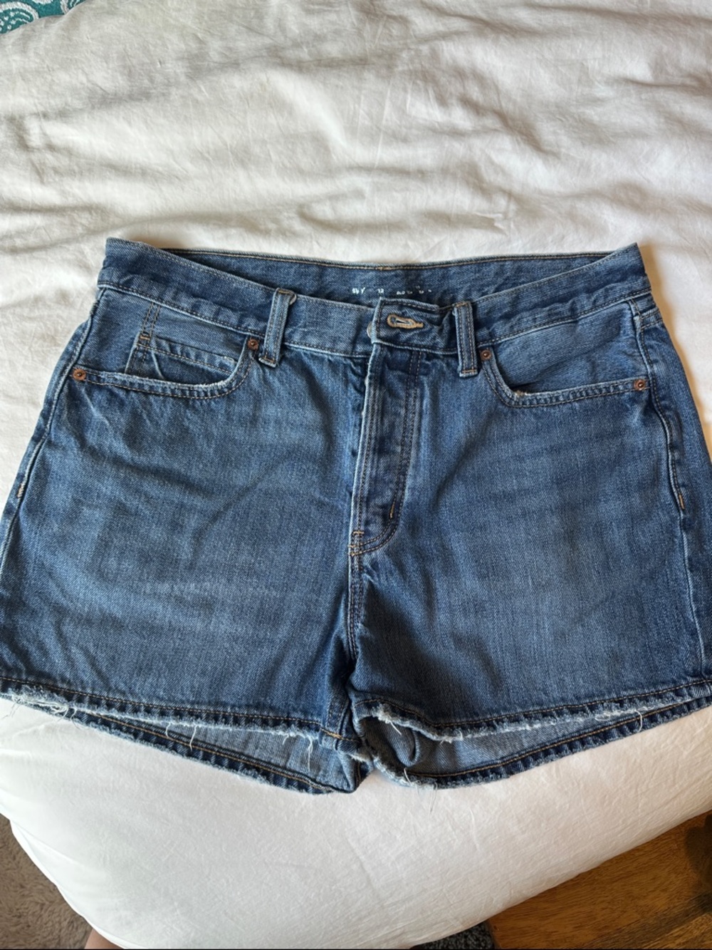 Old Navy Slouchy Medium Blue Denim Casual Shorts